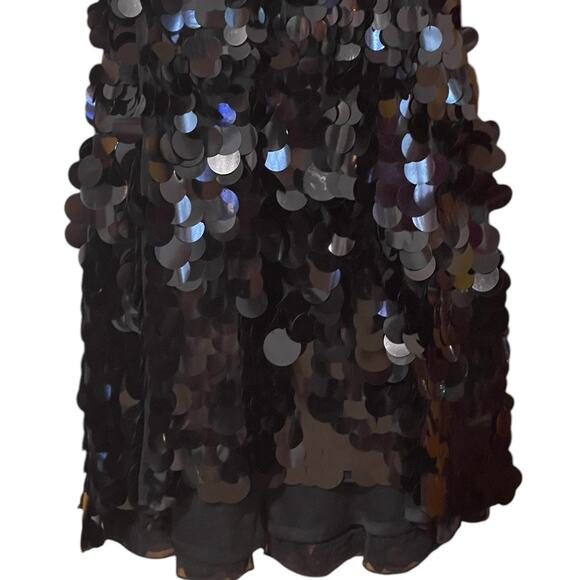 Mac Duggal NWT Size 6 5959 Black Jewel Neckline Sleveless Paillettes Maxi Gown - Picture 9 of 10